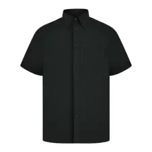 Image of Absolute Apparel Mens Short Sleeved Oxford Shirt (S) (Black)