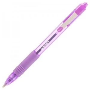 Image of Zebra Z-Grip Smooth Ballpoint Pen Medium 1.0mm Tip 0.7mm Line Violet - Pack of 12 Pens