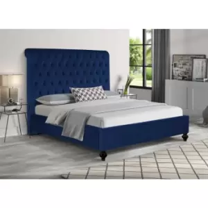 Image of Fiona Bed Single Plush Velvet Blue