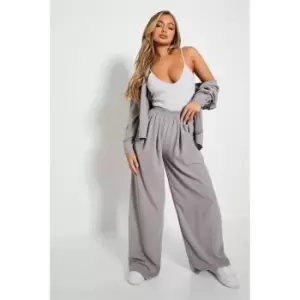 Image of I Saw It First Wide Leg Trouser Co-Ord - Grey