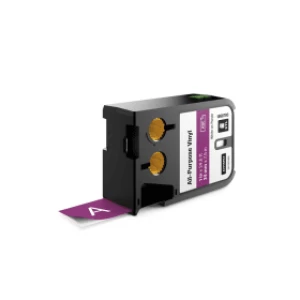 Image of Dymo 1868793 White on Purple Label Tape 24mm x 7.5m