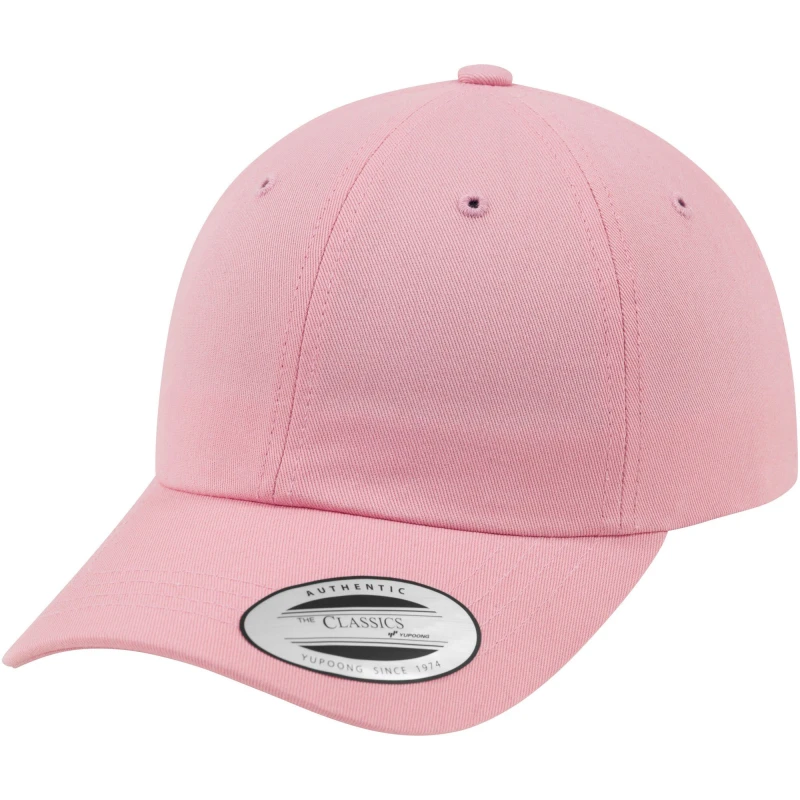 Image of Yupoong Flexfit 6-panel Baseball Cap With Buckle in Pink Pink Unisex One Size