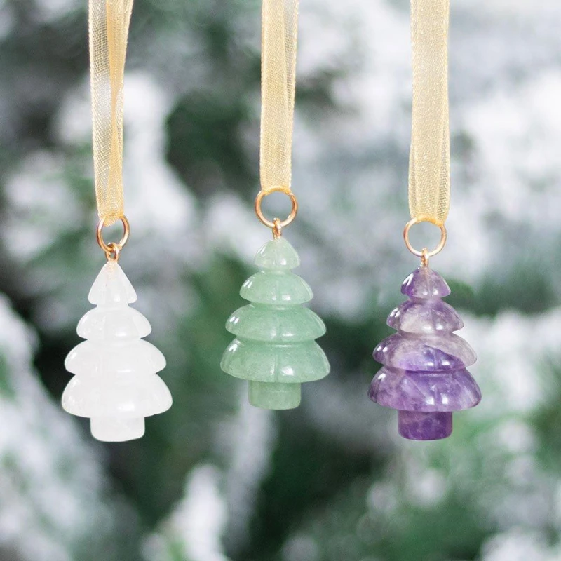 Image of Something Different Set of 3 Crystal Christmas Tree Decorations Multi unisex One Size