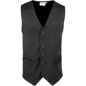 Image of Mens Hospitality / Bar / Catering Waistcoat (m) (Black) - Black - Premier