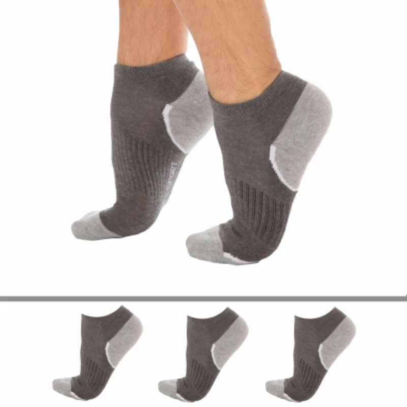 Image of DIM 3 Pack Sport Socks - Grey 39/42