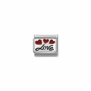 Image of Nomination Composable CL OXIDIZED PLATES In Steel Enamel And Jewellery