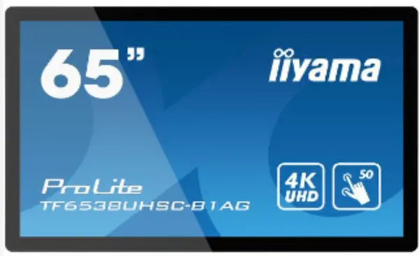 Image of iiyama 65" ProLite TF6538UHSC-B1AG 4K Ultra HD Touch Screen Commercial Display