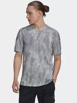 Image of adidas Workout Spray Dye T-Shirt, Green, Size L, Men