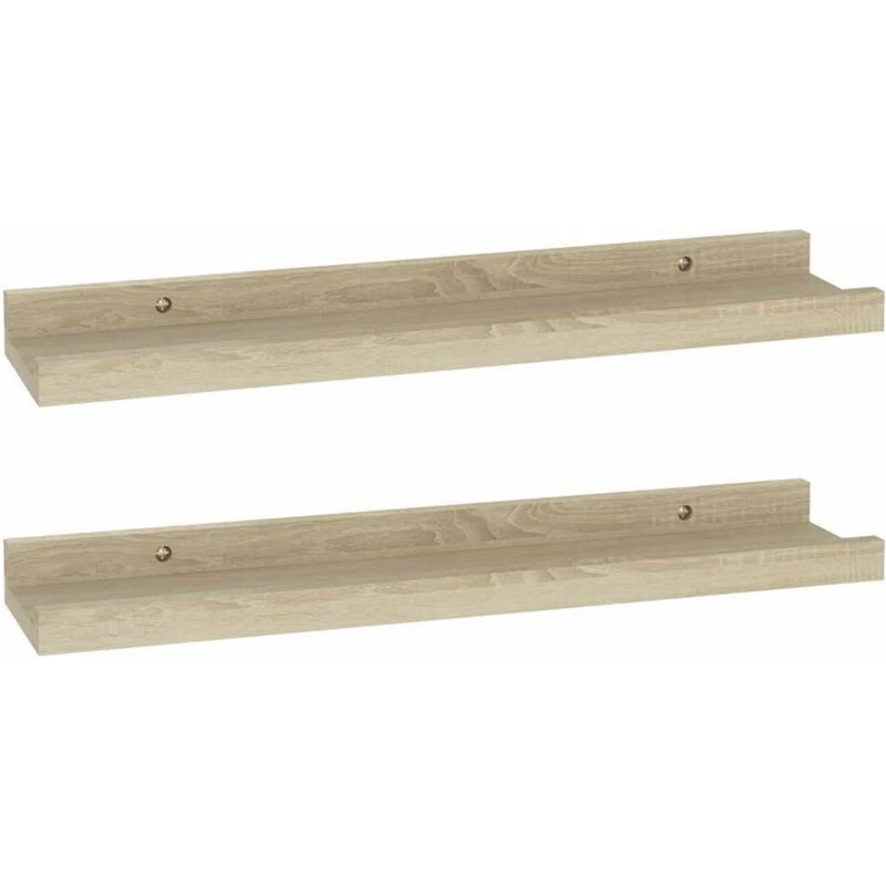 Image of VIDAXL Wall Shelves 2 pcs Sonoma Oak 40x9x3cm vidaXL 8720286417805