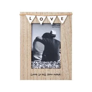 Image of Sass & Belle Vintage Bunting Love Photo Frame