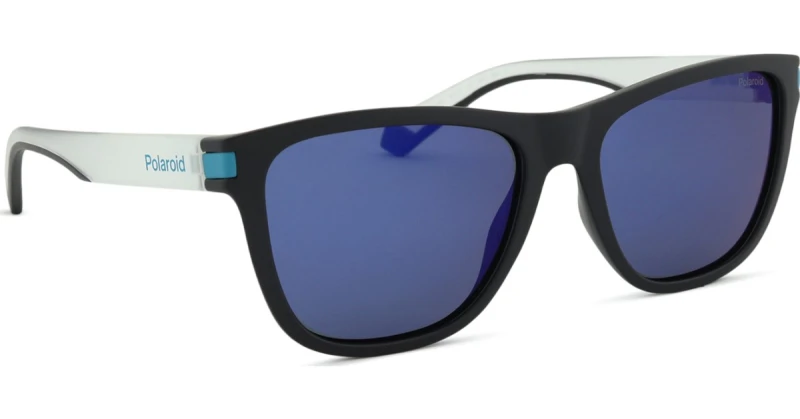 Image of Polaroid Polaroid Men Square Matte Black Blue Blue Mirror Polarized PLD 2138/S Black One Size Male 716736799919
