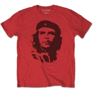 Image of Che Guevara - Black on Red Unisex Medium T-Shirt - Red