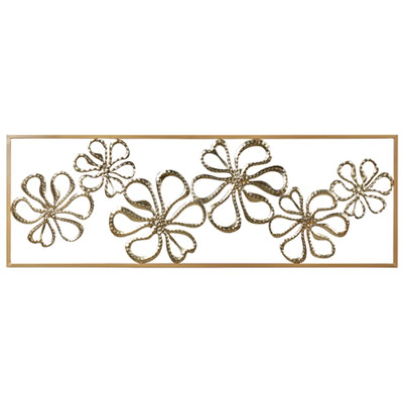 Image of Beliani Wall Decor Flower Cerium Metal 31cm Gold