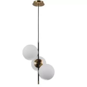 Image of Italux Lighting - Italux Stelia Modern 3 Light Globe Pendant Ceiling Light, E14