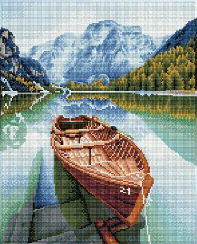 Image of Groves Of Thames Fjord Travel - Diamond Painting Kit: Fjord Travel - Diamond Dotz