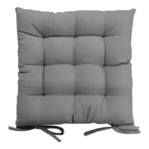 Image of Crossland Grove Cotton Crinkle Seatpad Grey 430x430mm (2pk)