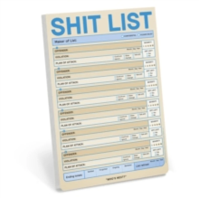 Image of Knock Knock Shit List Pad (Pastel Version) Other printed item