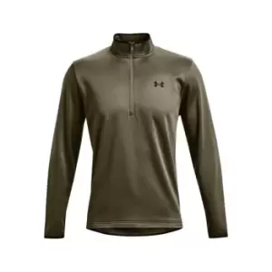 Image of Under Armour Half Zip Fleece Top Mens - Green