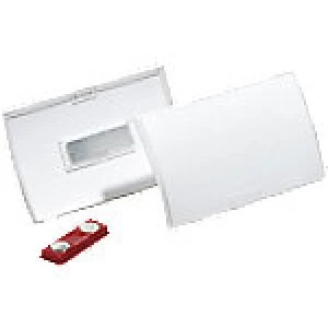 Image of Durable Executive Name Badge Magnetic Landscape 75 x 40mm 821219 10 Pieces