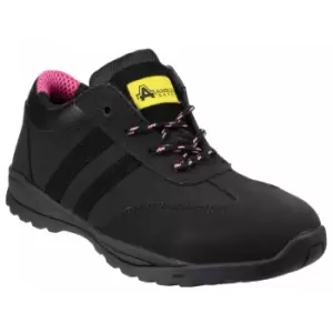 Image of Amblers Safety Womens/Ladies FS706 Sophie Safety Leather Shoes (4 UK) (Black)