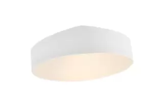 Image of Mini Flush Ceiling Light 60cm Round, 8 x E27 (Max 20W), White, IP44
