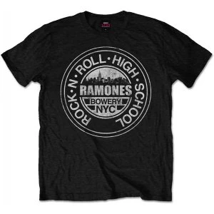 Image of Ramones Rock 'n Roll High School, Bowery, NYC Mens Large T-Shirt - Black