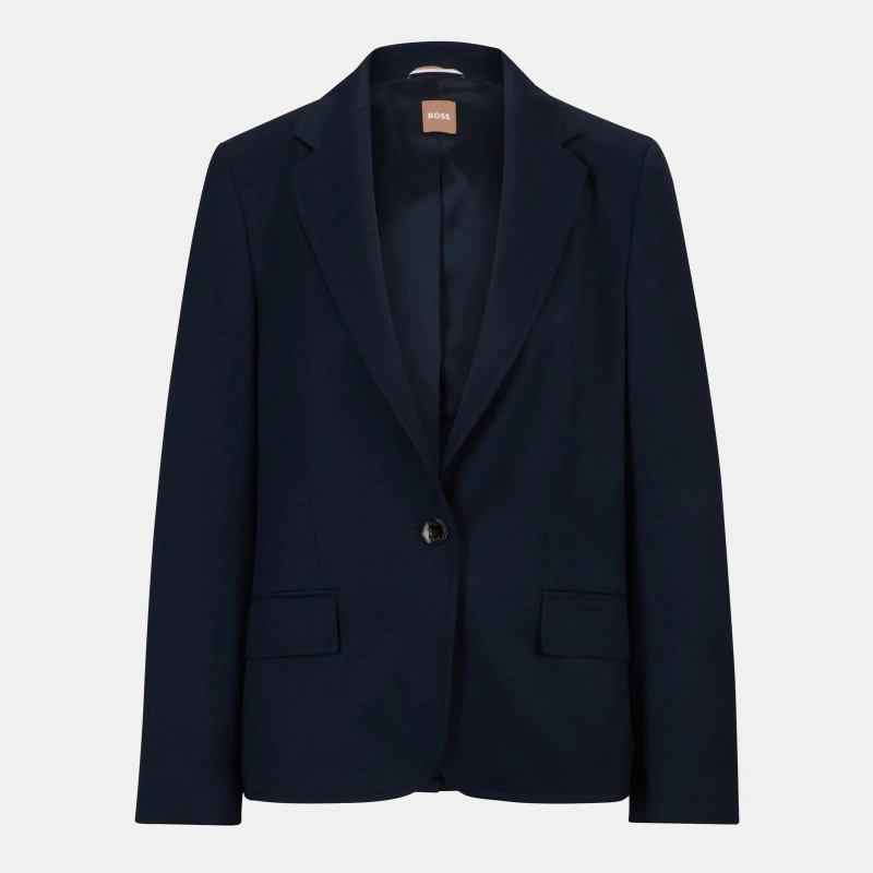 Image of Boss Womens Jocalua Suit Jacket Dark Blue female 4 (XXS)