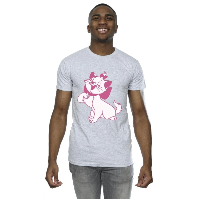 Image of Disney Men The Aristocats Marie T-Shirt in Grey Size: Small Grey S Male 5059934405837