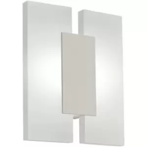 Image of Loops - Wall Light Colour Satin Nickel Shade Satined Plastic Bulb LED 2x4.5W Included