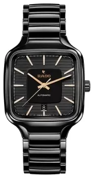Image of RADO R27078172 True Square Automatic Black Dial Black Watch