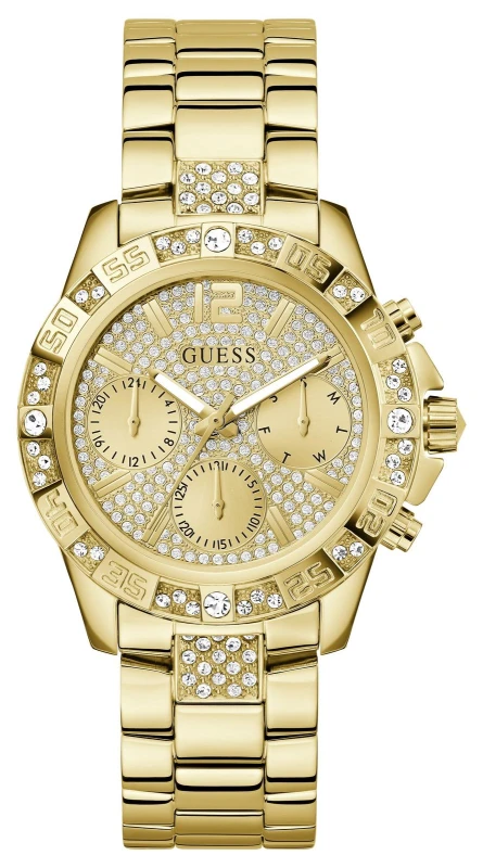 Image of Guess GW0771L2 Womens MAJESTY (40mm) Champagne Dial / Gold- Watch