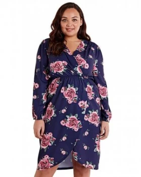 Image of Mela London Curve Wrap Effect Dress