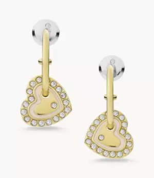 Image of Fossil Women Gold-Tone Stainless Steel Drop Earrings