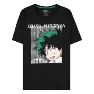 Image of My Hero Academia T-Shirt Izuku Midoriya Face Size M