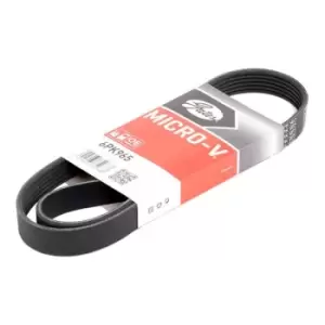 Image of GATES V-ribbed belt 6PK965 Serpentine belt,Auxiliary belt FORD,FIAT,PEUGEOT,FOCUS III Turnier,MONDEO IV Turnier (BA7),S-MAX (WA6),Kuga Mk2 (DM2)