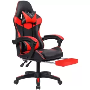 Image of Neodirect - Neo Red Sport Racing Gaming Office Chair With Footrest