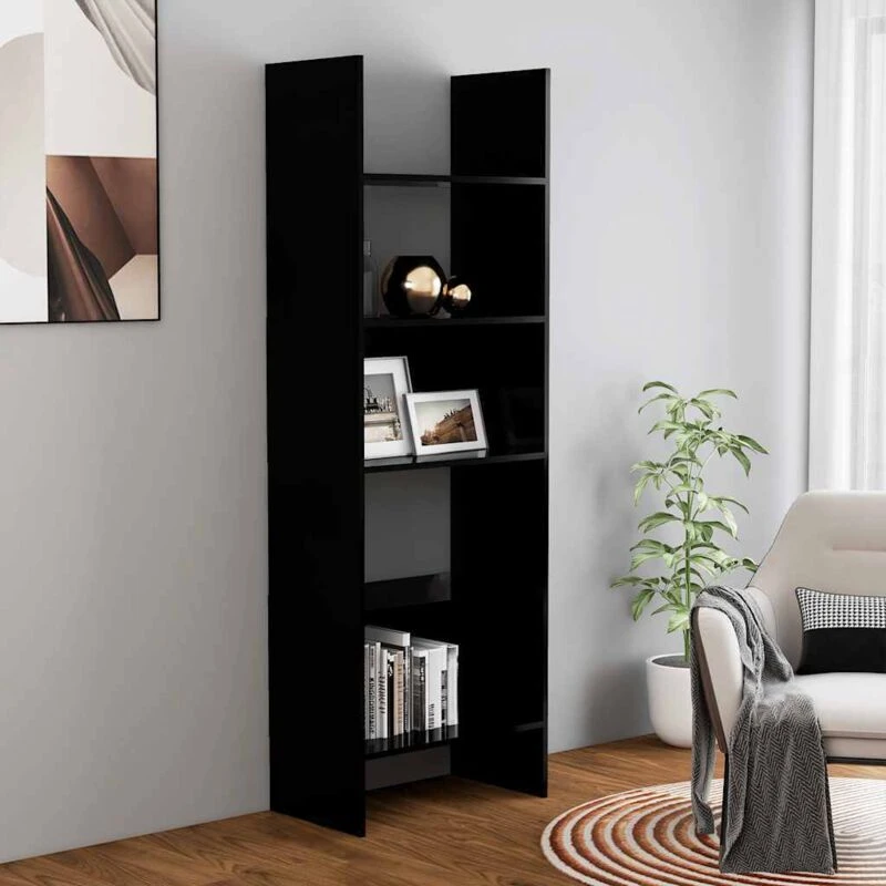 Image of VIDAXL Book Cabinet Black 60x35x180cm Engineered Wood vidaXL 8720286352632