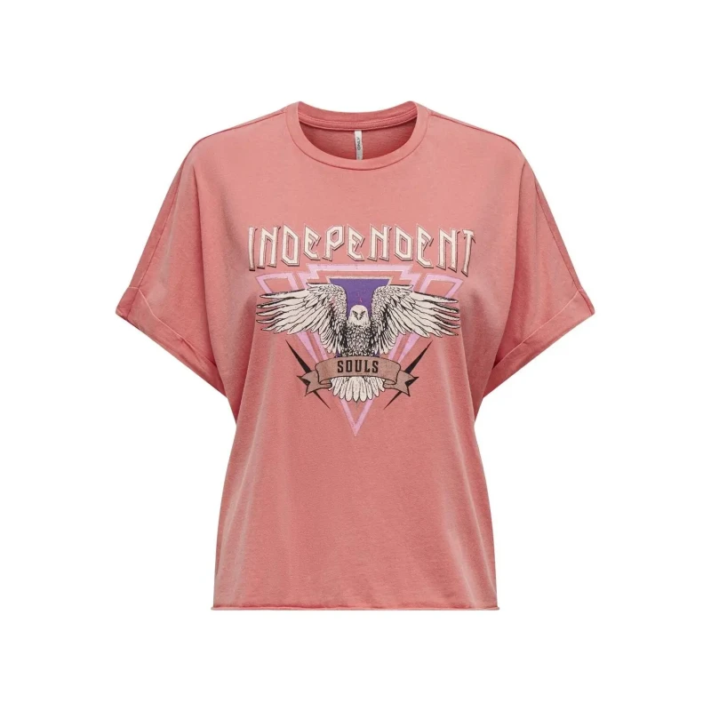 Image of Only Womens T-Shirt Only Lucy Life Rose Female L