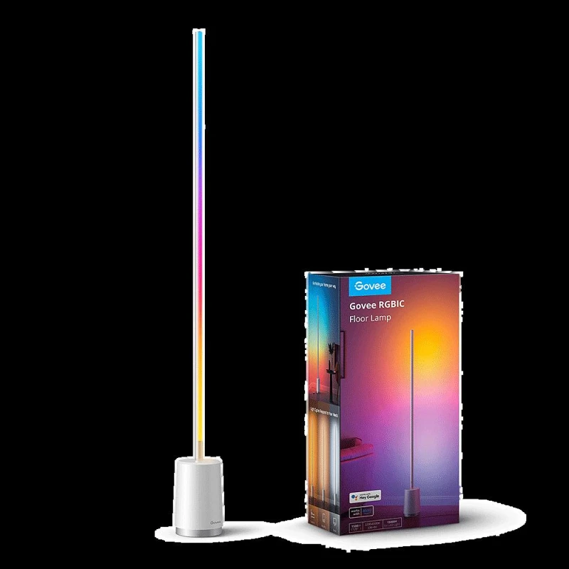 Image of GOVEE Lyra RGBIC Corner Floor Lamp - White White One Size