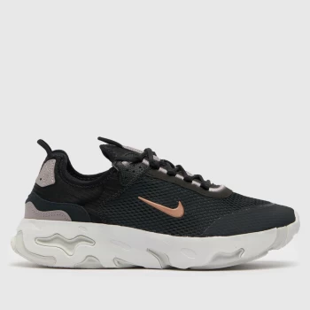 Image of Nike Black & Purple React Live Girls Youth Trainers