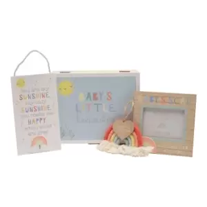 Image of Petit Cheri Gift Set - Scan Frame, Plaque & Macrame Rainbow
