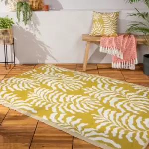 Image of furn. Tocorico Mustard Reversible Indoor Outdoor Rug Yellow