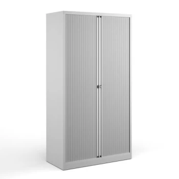 Image of Bisley systems storage high tambour cupboard 1970mm high - white