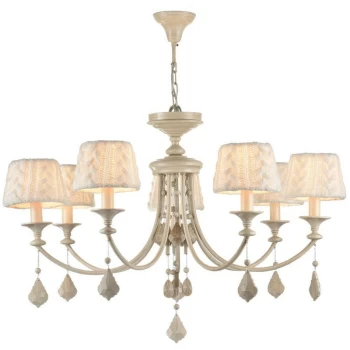 Image of Maytoni Lighting - Maytoni Classic - Lana Classic Lana 7 Light Beige Chandelier with Shades