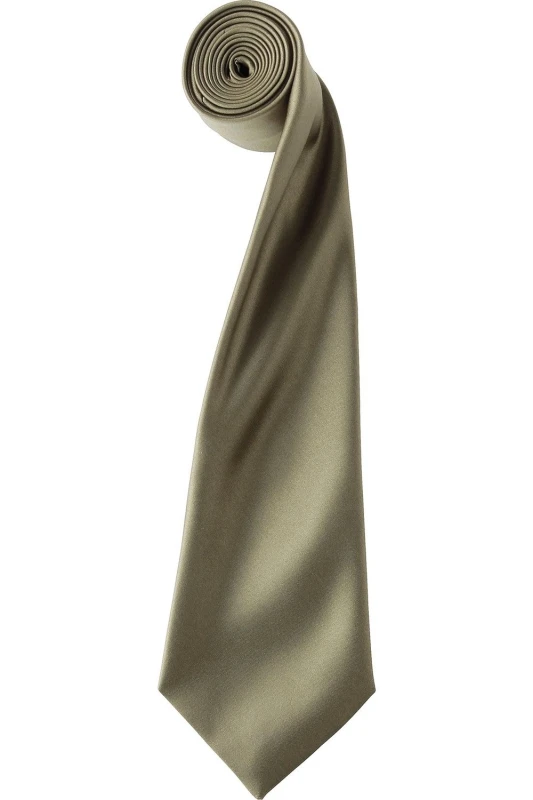 Image of Premier Premier Men Plain Satin Tie (Narrow Blade) in Dark Grey Dark Grey One Size Male 5055805480446