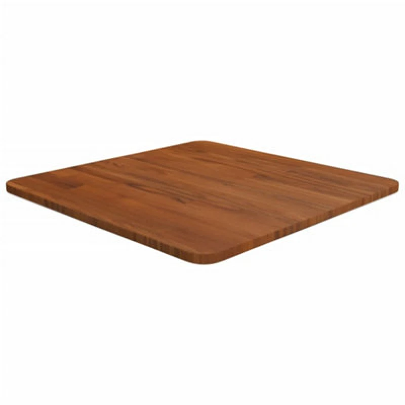Image of Vidaxl Square Table Top Dark Brown 50X50X1.5Cm Treated Solid Wood Oak Table Tops