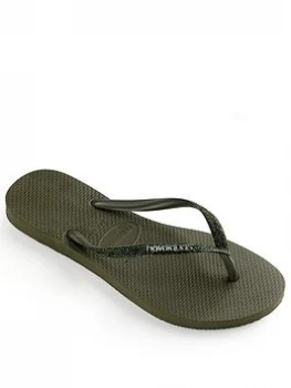 Image of Havaianas Slim Glitter II Flip Flop - Green, Size 6-7, Women