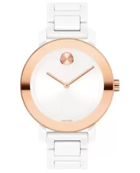 Image of Movado Bold Evolution White Dial Ceramic Womens Watch 3600753 3600753