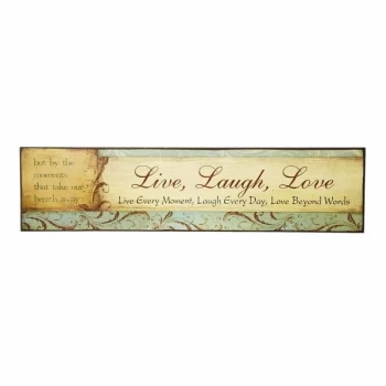 Image of Vintage Wooden Sign Live Laugh Love By Heaven Sends