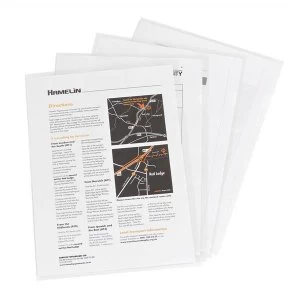 Image of Elba A4 Cut Flush Folder 80 Micron Open Two Sides Clear 1 x Pack of 100 Folders